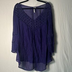 Grand & Greene Deep Blue Tunic Top